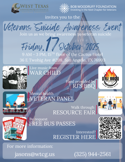 Oct 17 Vet Suicide Awareness Event Flyer